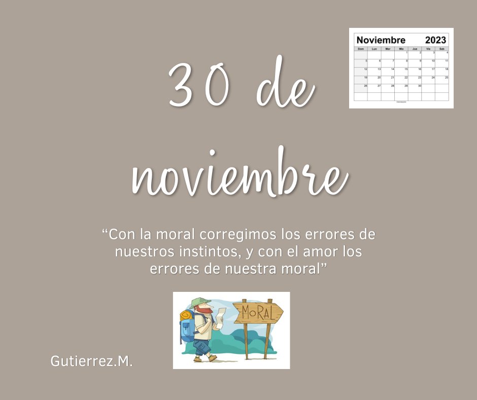 Manuelgp172's tweet photo. "Con la #moral corregimos los #errores de nuestros #instintos, y con el #amor los errores de nuestra moral".
Ortega y Gasset https://t.co/Vi1SqrRZzH