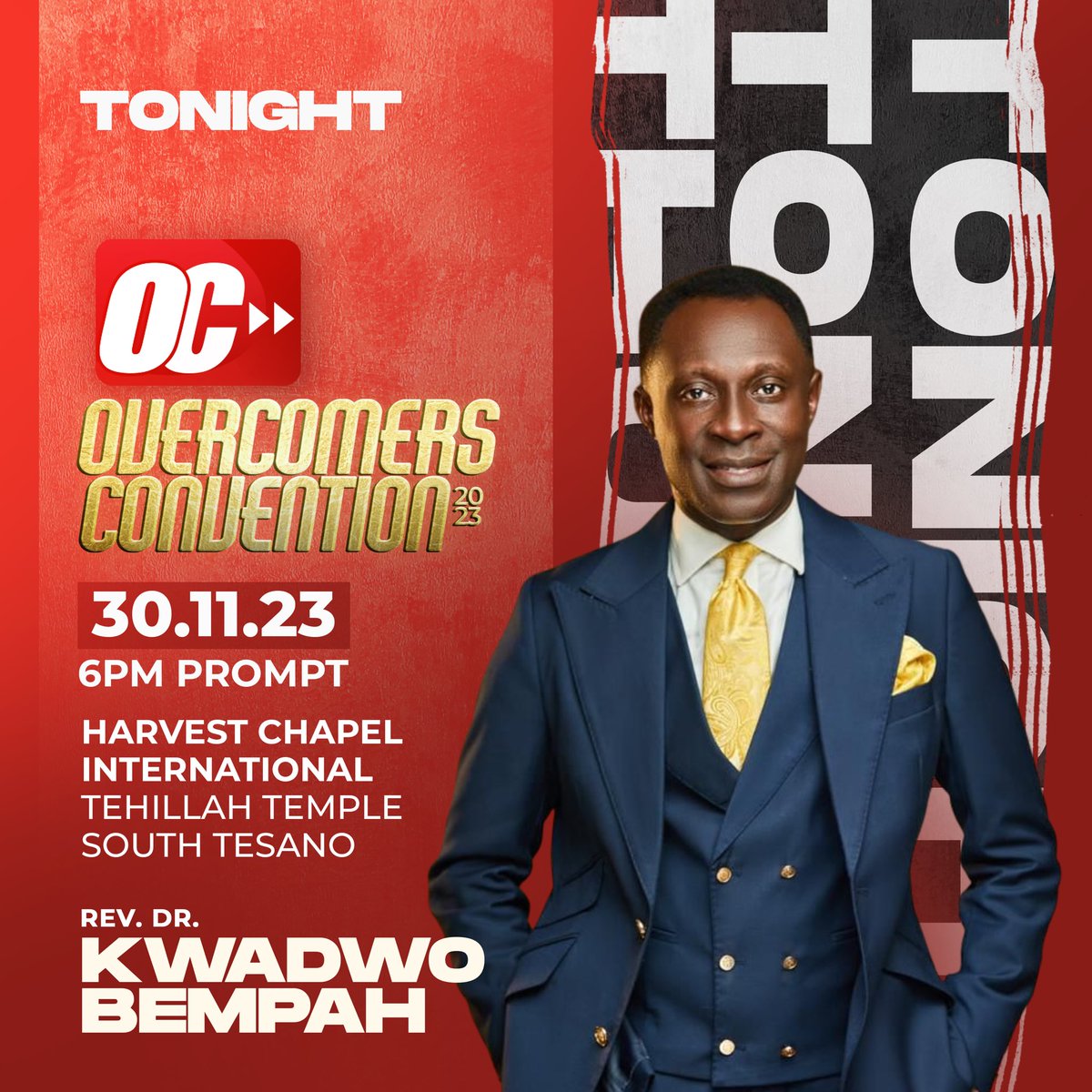 HCITehillah's tweet photo. “Say, ‘TONIGHT’!!!!” 

 Get ready for an electrifying encounter with the Holy Spirit!

See you at 6 PM!
____
#HCIOC23 #DAY3 https://t.co/RGVAlcj31g