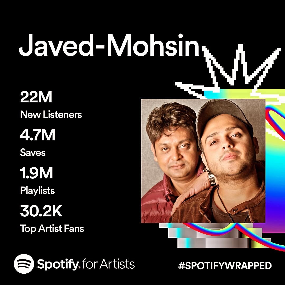 Thank you to all our @spotifyindia listeners ❤️ #SpotifyWrapped #SpotifyWrapped2023 #javedmohsin