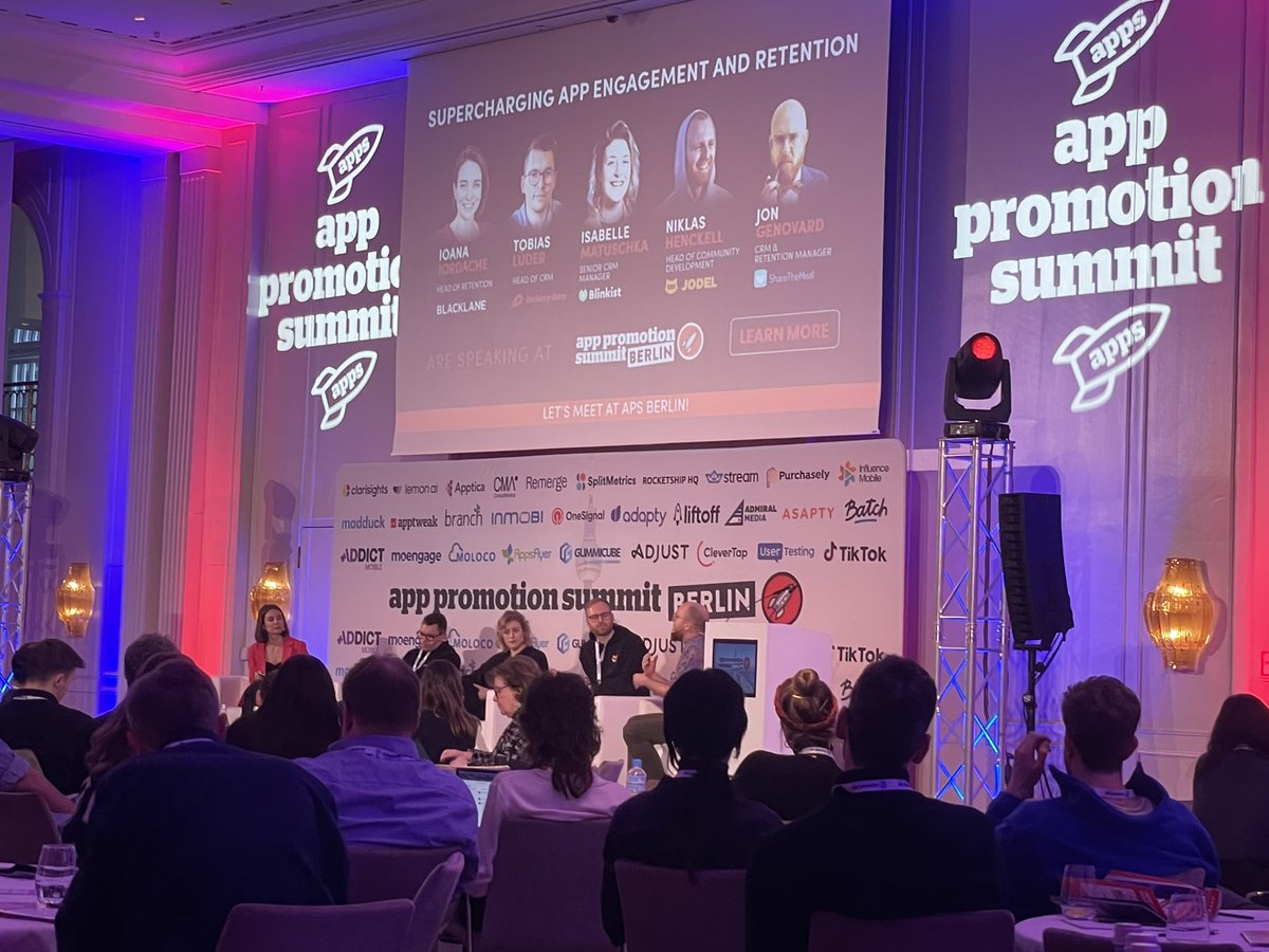 Really strong panel discussion on ‘Supercharging App Engagement and Retention’ at #APSBerlin