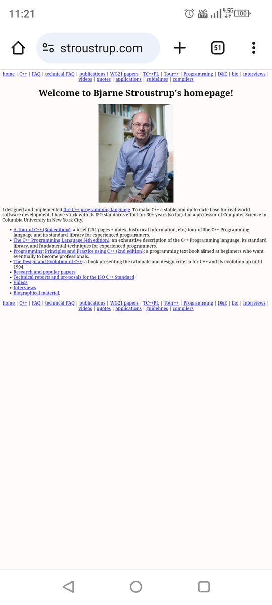 c++'ı yazan kişinin web sayfası