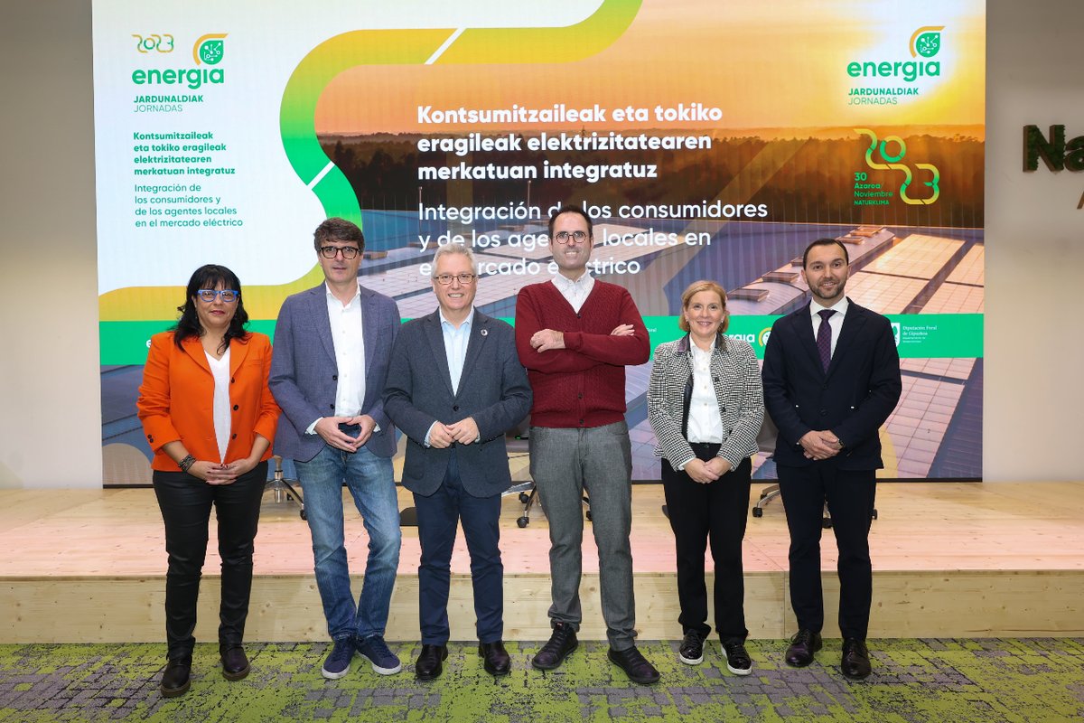 💡🌿Con el lema “Integración de los consumidores y de los agentes locales en el mercado eléctrico”, ha dado comienzo la 1️⃣3️⃣ª edición de las Jornadas de #Energía, que se celebra por primera vez en la Fundación de Cambio Climático de Gipuzkoa, <a href="/NaturKlima/">Naturklima</a>.💡🌿