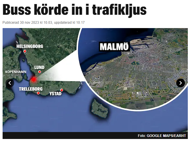 Ewertson's tweet photo. Vad snällt @Expressen att ni förklarar var Malmö ligger. Gör ni det samma med Stockholm och Göteborg? https://t.co/R5GayrpbAd