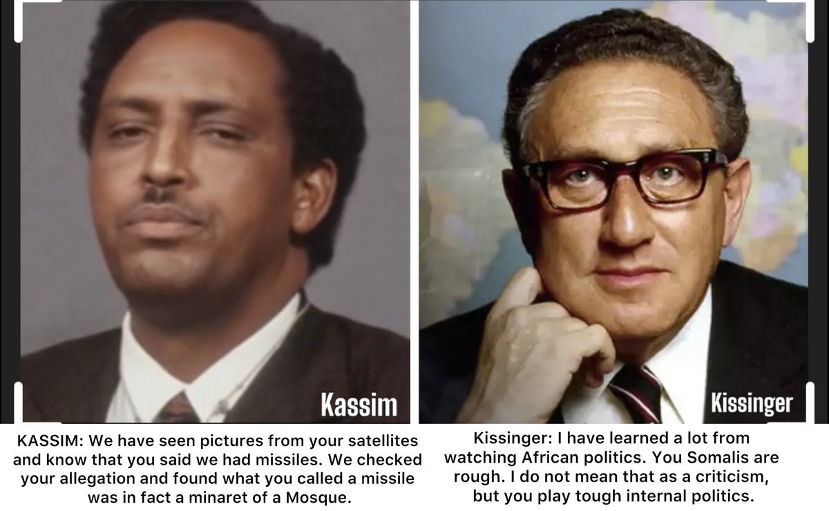 InaOlad's tweet image. DATE: OCTOBER 8, 1976
TIME : 3:45 p.m.
PLACE:  WALDORF-ASTORIA, NEW YORK. 

MEMORANDUM OF CONVERSATION BETWEEN #ABDULKADIRKASIM 🇸🇴&amp;amp; #HENRYKISSINGER 🇺🇸 | THIS IS SOMETHING YOU NEVER WANT TO MISS READ: THREADS CHAT 💬 BELOW (1-11)👇🏾 

#Somali #Somalia #USA #Mogadishu #Washington…