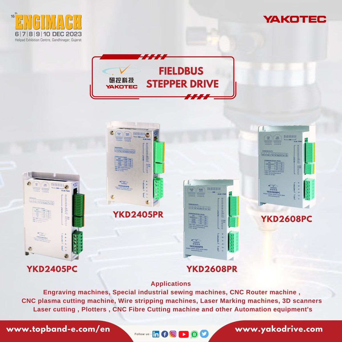 𝐘𝐚𝐤𝐨𝐭𝐞𝐜 𝐅𝐢𝐞𝐥𝐝𝐛𝐮𝐬 𝐒𝐭𝐞𝐩𝐩𝐞𝐫 𝐃𝐫𝐢𝐯𝐞.

📢Application: #textilemachines   #embroiderymachines #securityequipment 
#stagelighting #robots #medicalequipment #laserequipment #markingmachines #plotters #automationequipment #yako #yakotec #stepperdrives #fieldbus