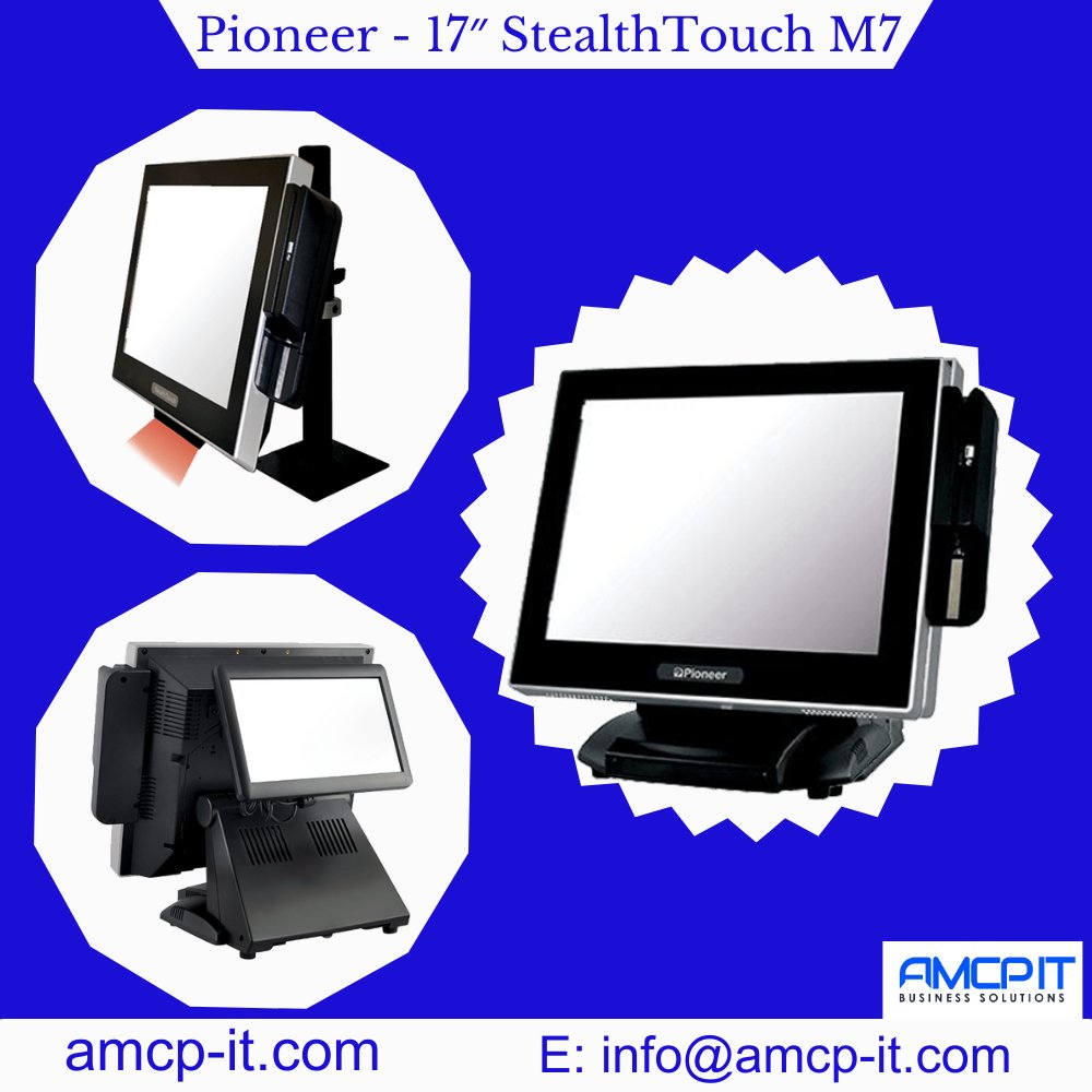 amcpitsolutions's tweet photo. 👉The StealthTouch M7 is a 17″ All-in-one touchscreen computer powered by Intel’s Core series with a True Flat (zero bezel) touch. This technology allows the M7 to meet your most demanding application.

#epos #smartpos #epossystem https://t.co/FcmZpRccin