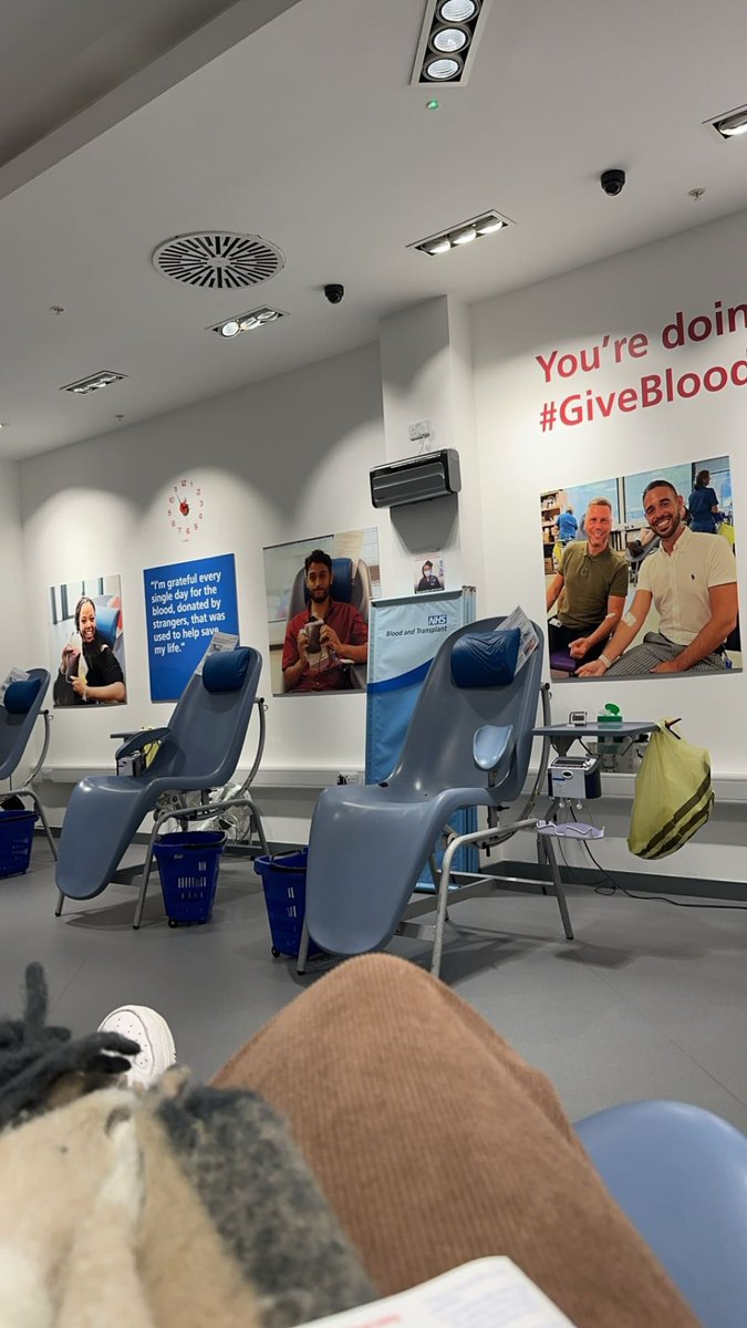 I finally made it to the blood donation centre. It’s been a while since I last donated but I’ll be sure to go back in March for the next. The team at <a href="/GiveBloodNHS/">NHS Blood Donation 🩸🩹</a> Stratford, London were great. A quick and easy process with a huge impact. 🩸🌍