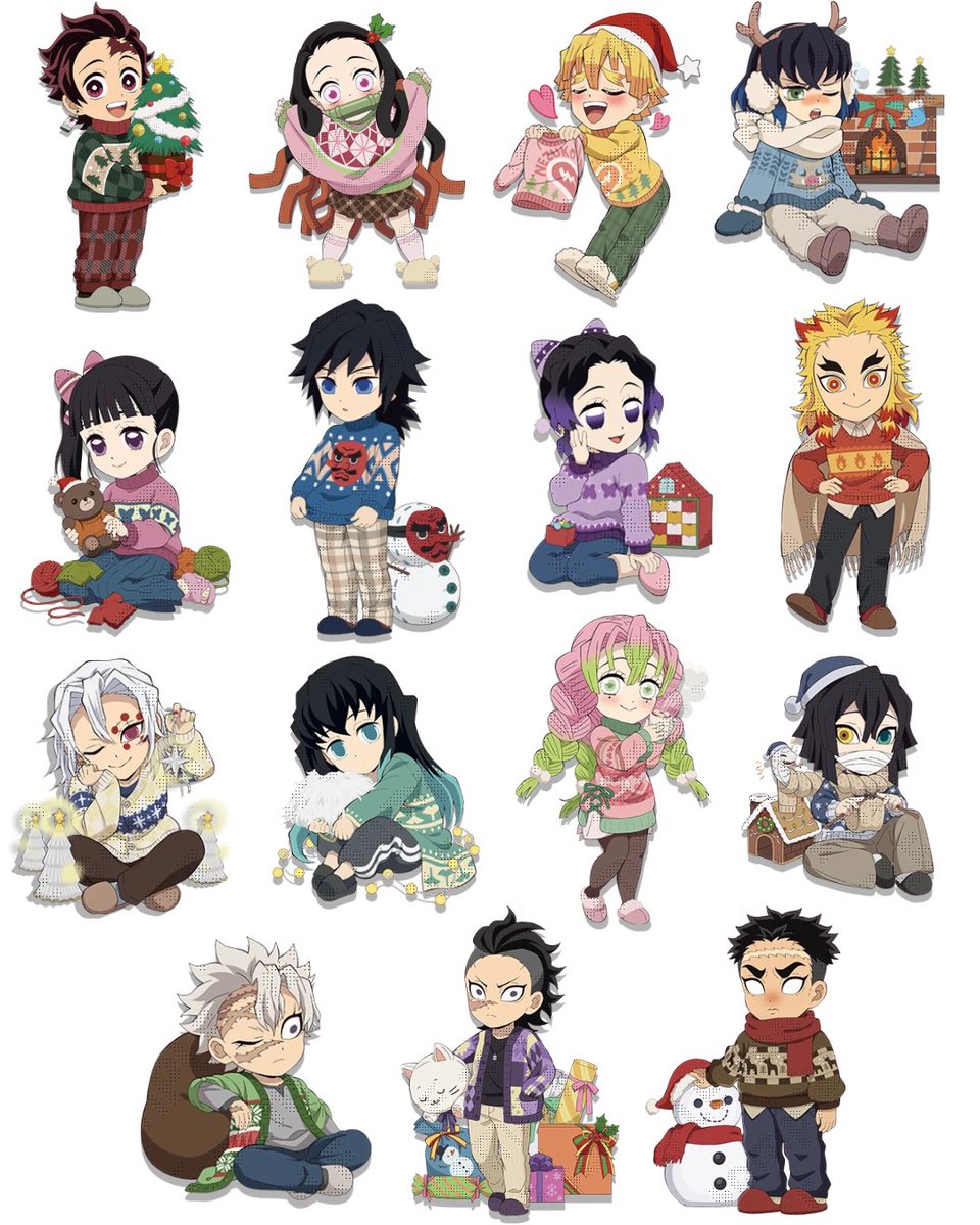 鬼滅の刃　アクリルスタンド　クリスマス2023 コンプリートセット アニメ『鬼滅の刃』クリスマス2023イベント 開催決定 ！ 2023年12月5日