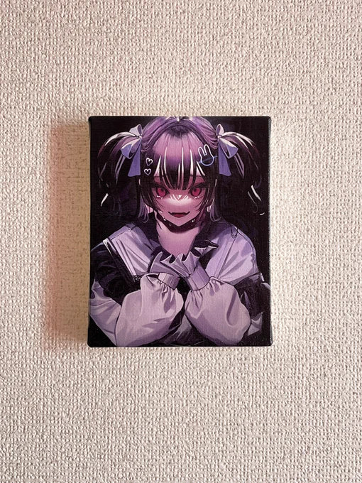 キャンバスプリントまよいちゃん①  F0号サイズのまよいちゃんキャンバスプリントを用意しました、ニス加工してます  こちら【1点】ものです、狙っている方はお早めにお買い求めください  #コミティア146 #COMITIA146