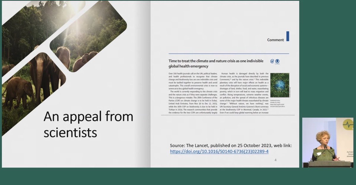 "Let’s stop the discussion about how solid the evidence on climate and health is now. It’s clear. We need to talk about action. It’s the public health people that can change the game.” - Francesca <a href="/racioppifrr/">Francesca Racioppi</a> beim #PHF23 <a href="/WHO_Europe/">WHO/Europe</a>