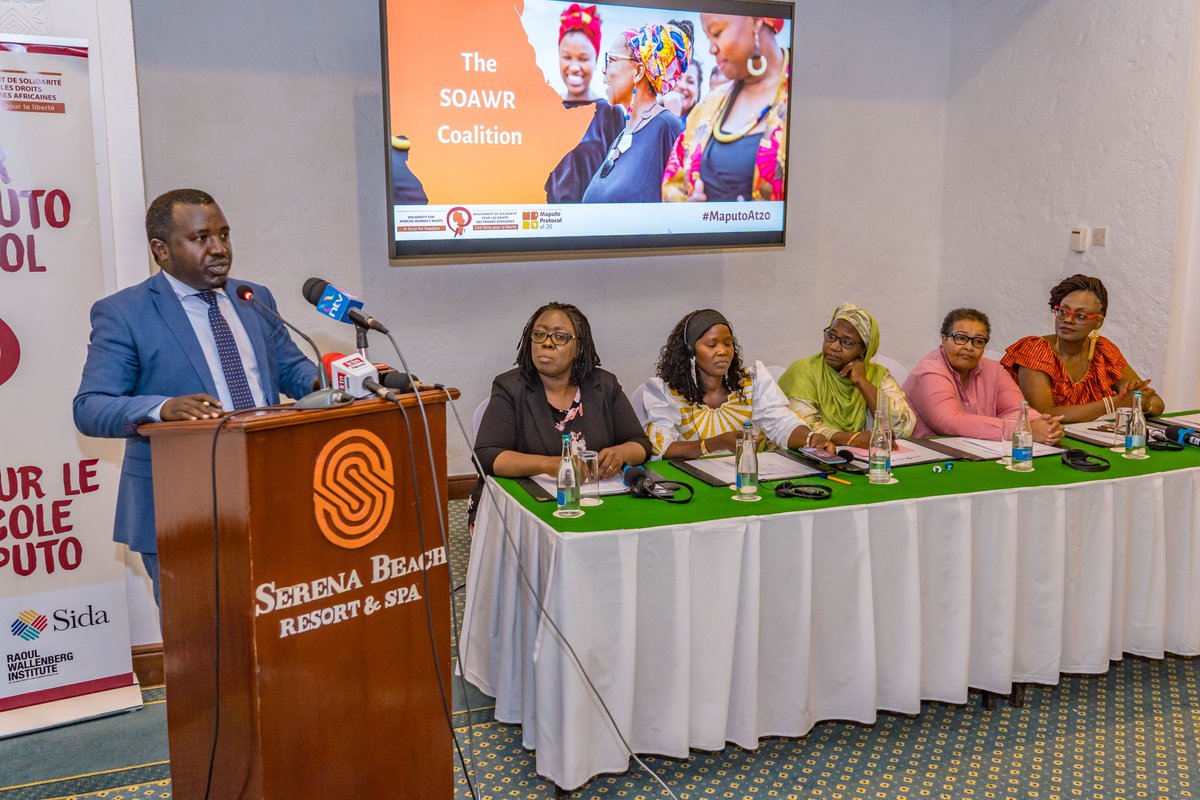 SOAWR's tweet photo. 🎙️https://t.co/PTChaatr8j
At today's Press Conference in Mombasa, Kenya, the SOAWR Coalition launched its 🔟point Call to Action &amp; Accountability to African Union Member States. 

Ratify, Domesticate, Implement &amp; Report on the #MaputoProtocol. The time is now!

#16Days #NoExcuse https://t.co/KHBFbB2Z3q
