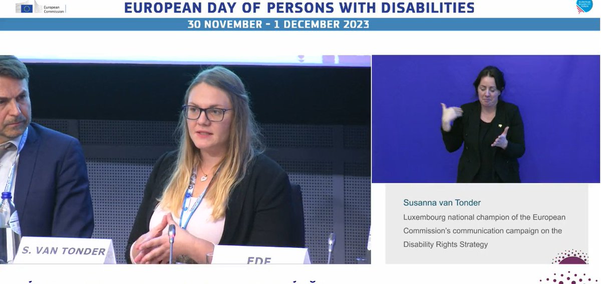 @helenadalli @EU_Commission @EU_Social @MyEDF @eu2023es 🗣️ @Susanna_Eliza: 'We must protect people with #disabilities' right to join political and public life. In line with this, they also need to be protected from discrimination and harassment.' #EDPD2023 Photo Credit: @EU_Commission