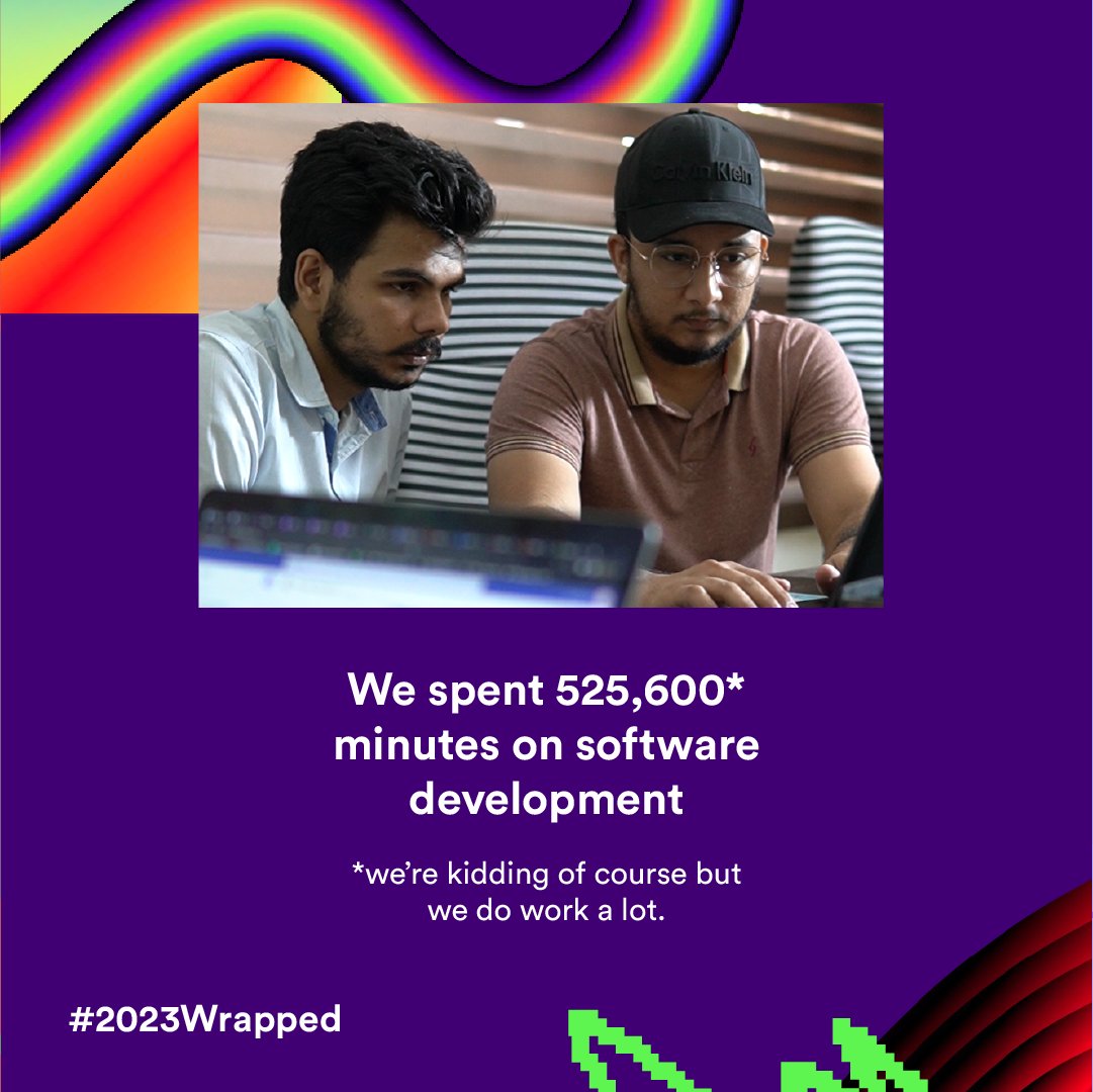 devbatchinc's tweet photo. Everybody's flexing their yearly Wrapped highlights. So why not us too? 😄

We had many things to celebrate in 2023 from B2B events to in-house celebrations. Going to 2024 with more energy! 💪

See you all at the next Wrapped! 🎉

#Spotify #Wrapped #Celebration #DevBatch https://t.co/XrWK3HP80w