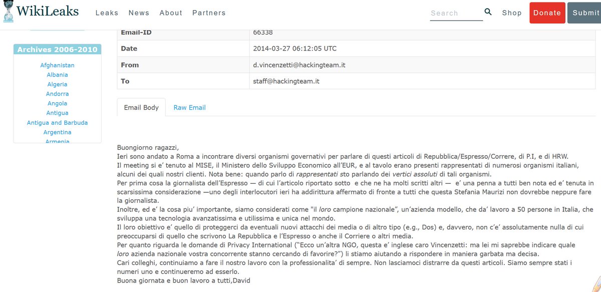 SMaurizi's tweet image. personalmente, la ritengo una medaglia che gli apparati dello Stato italiano a letto con #HackingTeam  disprezzassero il mio lavoro giornalistico. Mi vanto dei NEMICI potenti, non degli AMICI potenti.