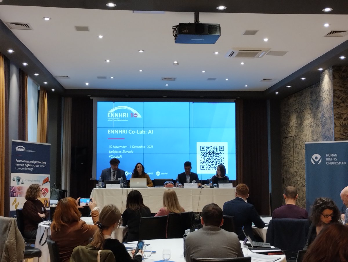 ennhri's tweet image. We&apos;re now beginning two lovely days in Ljubljana 🇸🇮 for our #CoLabAI event!

Over 40 NHRI representatives and experts are set for for two days of stimulating discussions on how #NHRIs can ensure #HumanRights are upheld in the era of  #ArtificialIntelligence.
Let&apos;s get going🙌!