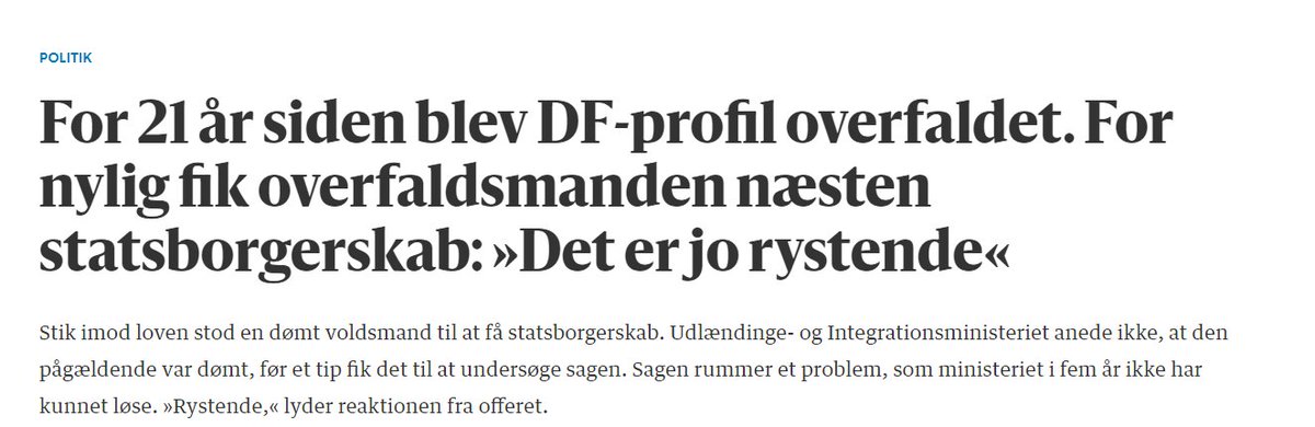 Mikkel_Bjorn's tweet photo. Endnu en gang er det Dansk Folkepartis indsats i indfødsretsudvalget, der forhindrer kriminelle i at få dansk statsborgerskab imod reglerne. 

Det er dybt bekymrende. 

Vi aner ikke, hvor mange voldtægtsforbrydere, voldsmænd og bandekriminelle, der hvert år får statsborgerskab. 

Regeringen har slet ikke styr på det. 

#dkpol #dkmedier