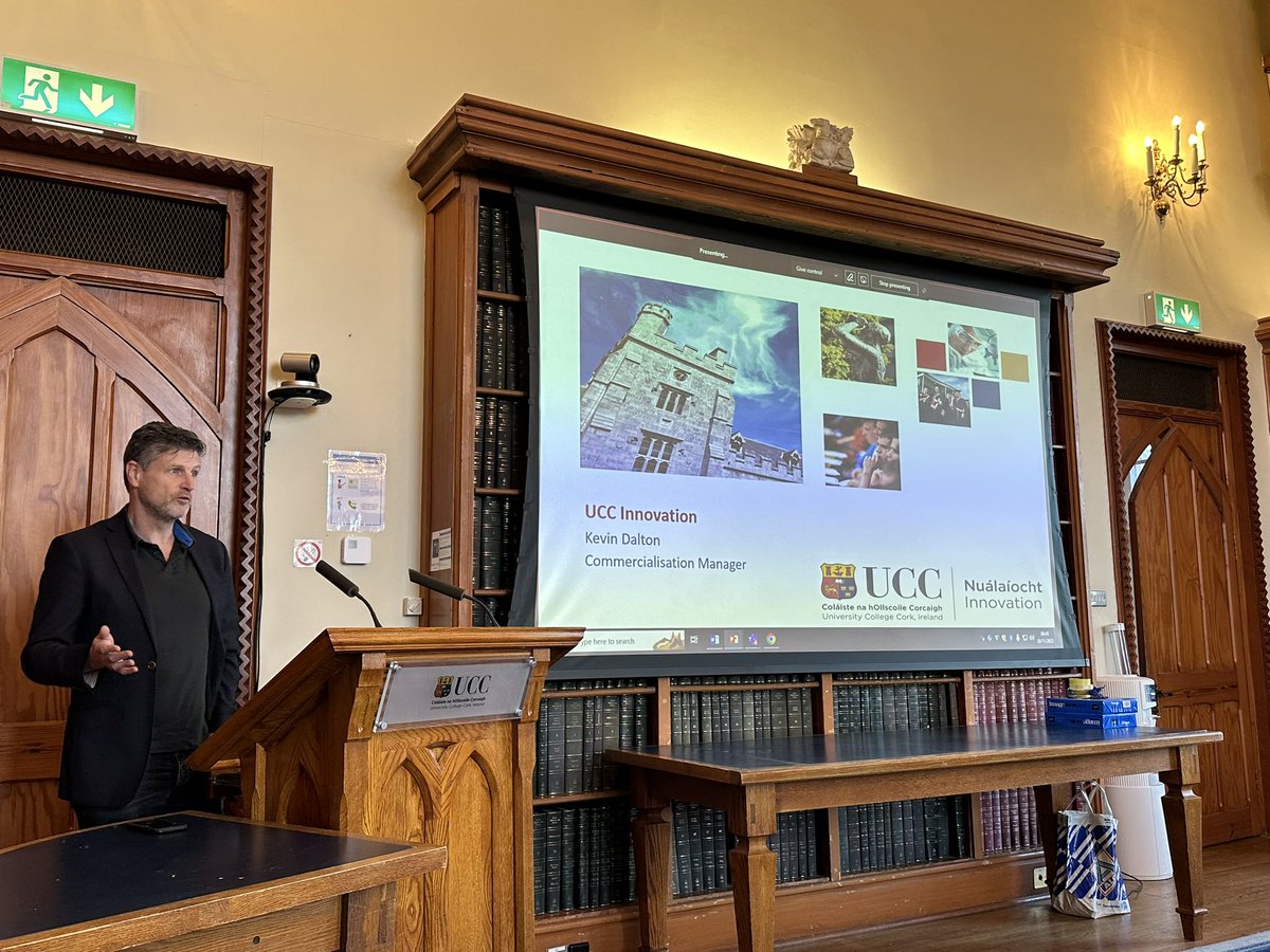 Kevin Dalton from @uccinnovation presenting on how ideas turn into technologies @uccnursmid