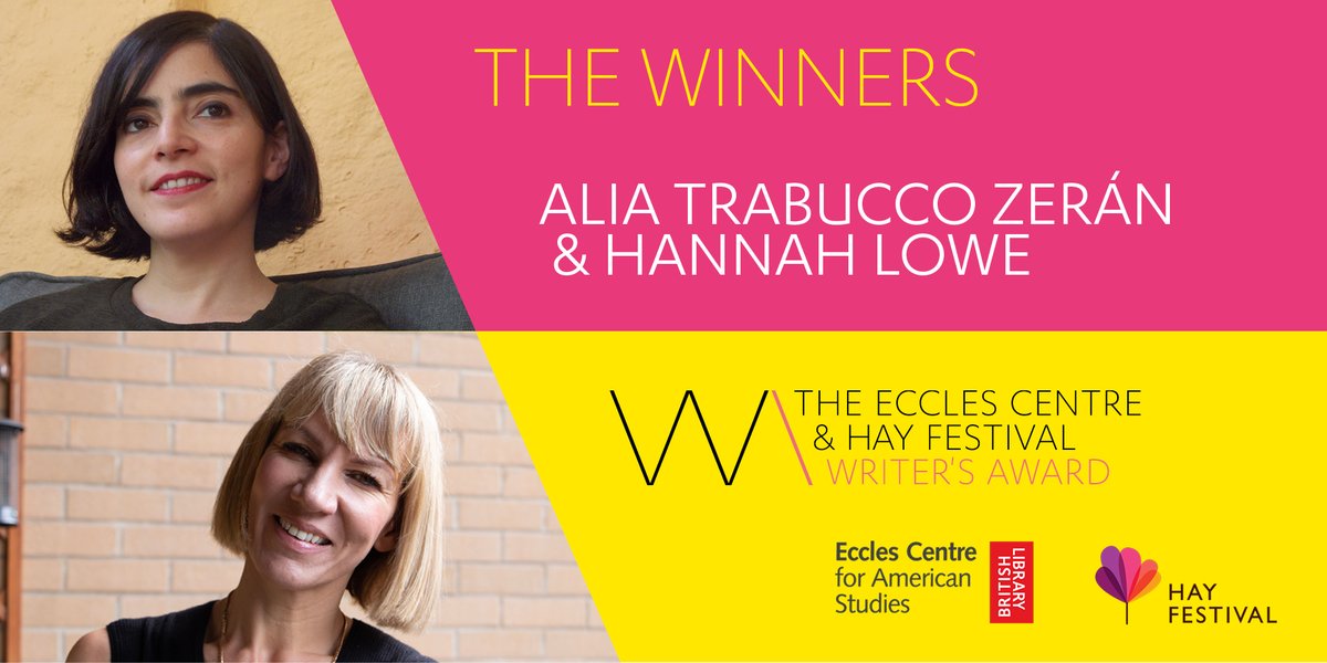 And the winners of the 2024 Eccles Centre & Hay Festival Writer’s Award are... 🎉 Alia Trabucco Zerán 🎉 @hannahlowepoet Discover more hayfestival.com/eccles-centre-…