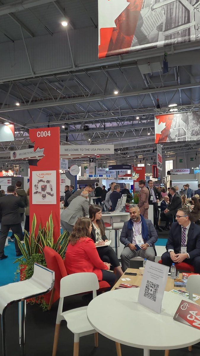 CLBlanchette's tweet photo. With @CanadaNuclear, @OCNI_ and a significant Canadian delegation of nuclear power companies at #WNE23 @Exhibition_WNE for the last of 3 days. Meet us at the Canada Pavilion to the left of the main entrance. @TCS_SDC https://t.co/uyBiFyHtJj