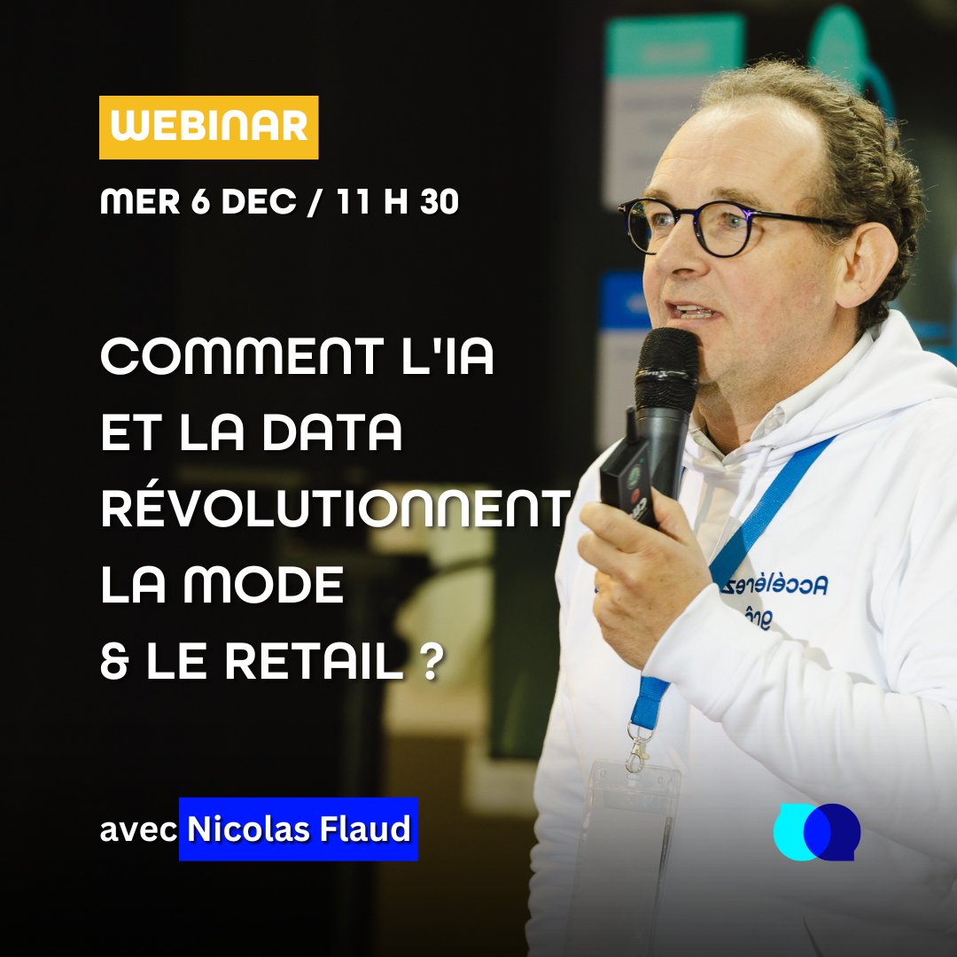 AgenceAvanci's tweet image. [WEBINAR] Retrouvez Nicolas Flaud le 6 décembre à 11h30 pour notre webinar  &quot; Comment l&apos;IA et la Data révolutionnent la mode et le retail ?&quot; 👜  
Inscrivez-vous dès maintenant 👉 webikeo.fr/webinar/commen…  #webinar #ia #data #retail #mode