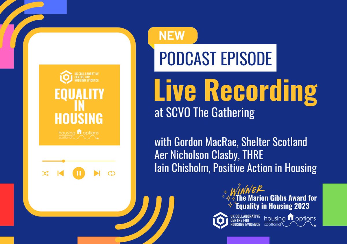 HousingOpsScot's tweet photo. 📢 You can now listen to the live recording of Equality in Housing!

@HOS_Pedro &amp; @GarethJYoung welcomed @macraegordon @shelterscotland, @NicholsonClasby @THRE_equal and Iain Chisholm from @PositiveActionH to discuss equalities and housing 🏘️ 

🎧 Listen: https://t.co/1TfylvYgEV https://t.co/2ZJk1qQa0C