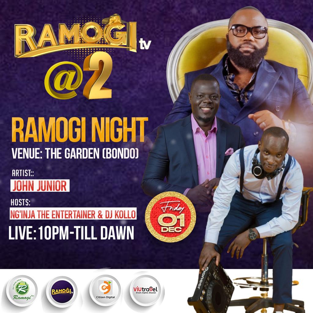 citizentvkenya's tweet photo. π BONDO, get ready to light up the night! π₯ Ramogi TV's electrifying #RamogiNight is coming to The Garden - Bondo for a celebration like never before from 10pm till dawn! ππΆ Join the party & let the good times roll! John Junior will perform live!π€ #RamogiHigni2 #RamogitvAt2 https://t.co/bBAWDuZ46G