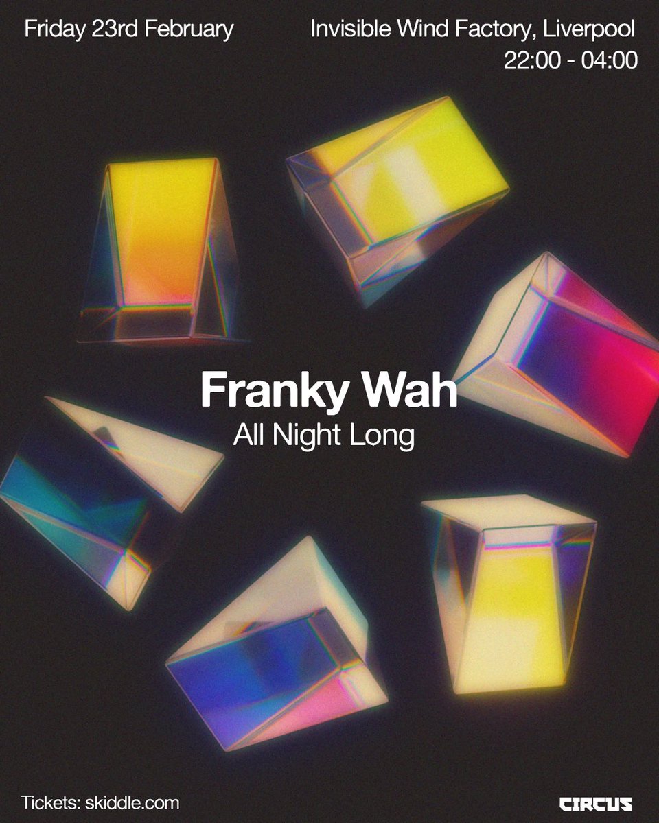 𝗙𝗿𝗮𝗻𝗸𝘆 𝗪𝗮𝗵 𝗟𝗶𝘃𝗲𝗿𝗽𝗼𝗼𝗹: TICKETS NOW ON SALE 🎟️ TICKETS: skiddle.com/e/37135618 Hit the link to book tickets to @frankywahmusic all night long at @iwfactory on Fri 23rd Feb ⚡️