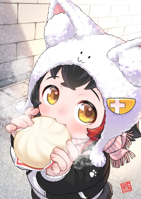 ほかほかモコしゃ #みおーん絵 #いいミオの日