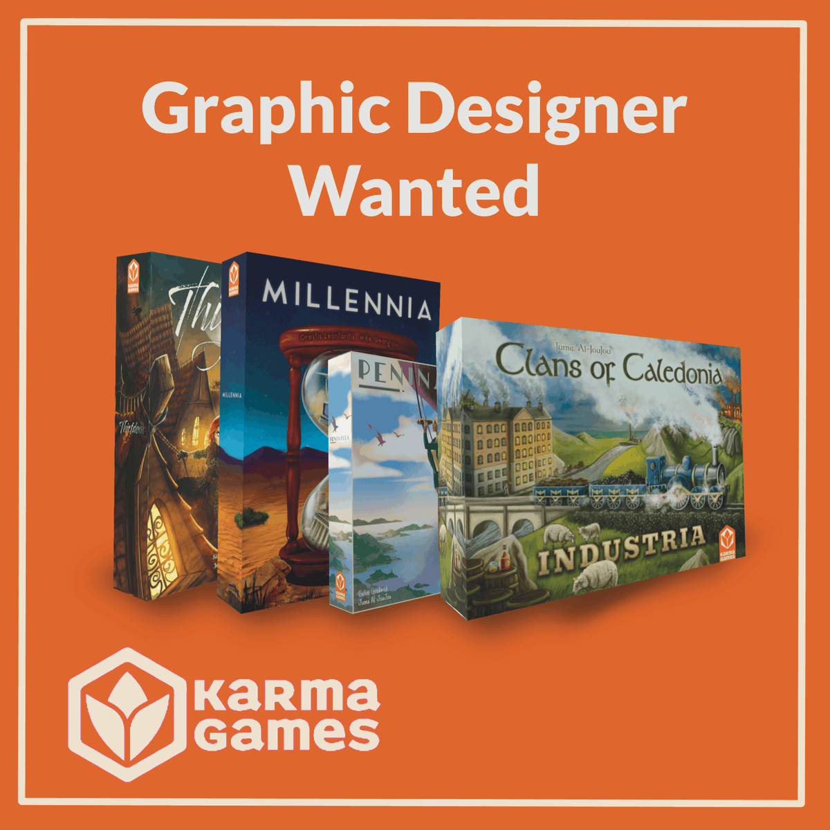 Do you love board games, and cannot stop thinking how one could improve the graphic design when playing a game?  

Karma Games is hiring a graphic designer! Sharing is caring 😍 🙏

karma-games.com/contact/jobs/