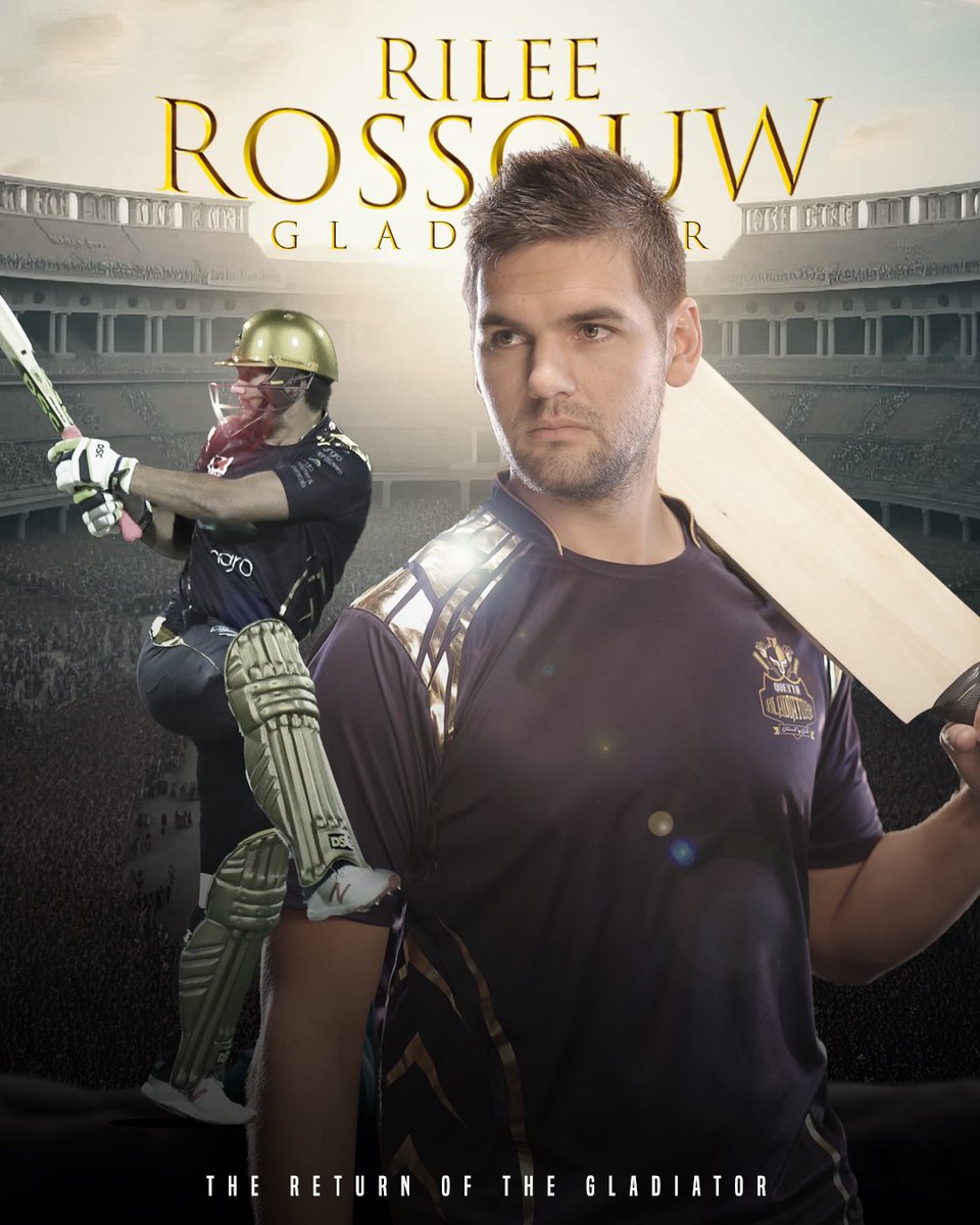 Rossouw the Gladiator is back!!!💜🔥
#PSL2024 #PSL9Draft #BabaThe5th