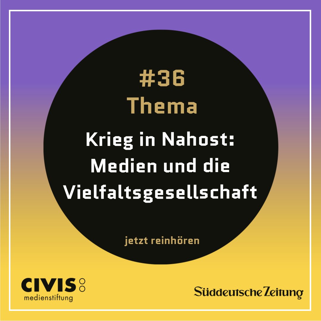quoted_podcast's tweet photo. Neue Folge: "Krieg in Nahost"

Es diskutieren Kommunikationswissenschaftlerin @nadia_z und SZ-Journalist @nminkmar mit dem Medienwissenschaftler und Politologen Kai Hafez, der für eine Versachlichung der Nahost-Debatte in Deutschland plädiert. https://t.co/9SLm6QHE16