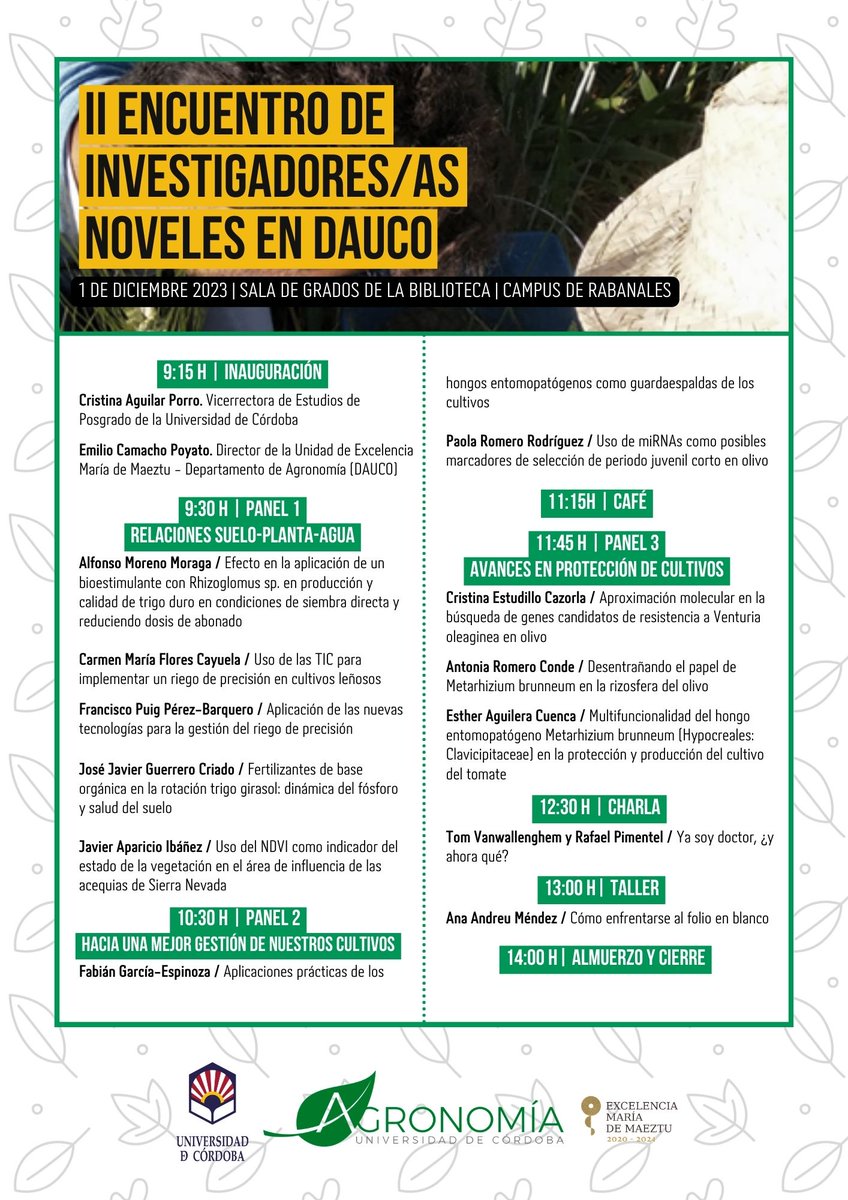 AgronomiaUCO's tweet photo. ¡Mañana! 💃🏽 https://t.co/Mw1rusfFWc