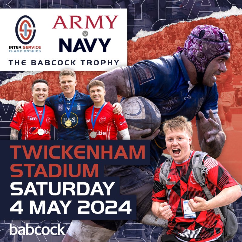Army Rugby Union (@armyrugbyunion) on Twitter photo ๐๐๐๐ ๐๐ฉ๐จ ๐ค๐ฃ ๐จ๐๐ก๐ ๐ฃ๐ค๐ฌ!
The Men and Womenโs Army v Navy matches take place at Twickenham on Saturday 4th May 2024 ๐๐๐ฌ๐ง
Tickets are sale now directly from the RFU โก๏ธ eticketing.co.uk/rfu/EDP/Validaโฆ ๐๐๐๐ ๐๐ฉ๐จ ๐ค๐ฃ ๐จ๐๐ก๐ ๐ฃ๐ค๐ฌ!
The Men and Womenโs Army v Navy matches take place at Twickenham on Saturday 4th May 2024 ๐๐๐ฌ๐ง
Tickets are sale now directly from the RFU โก๏ธ eticketing.co.uk/rfu/EDP/Validaโฆ