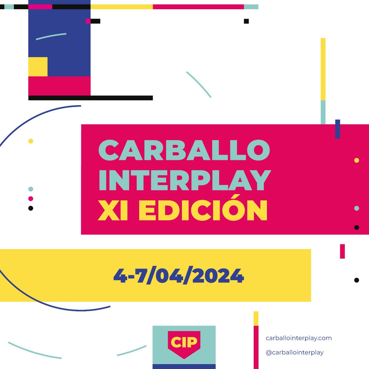 InterplayFest's tweet photo. Estabades pedíndoas e aquí están! Xa temos datas no calendario para o #Interplay2024 🌪 Do 4 ao 7 de abril de 2024 os contidos dixitais volven a Carballo coma nunca antes. Estade ao tanto! ✨📣 https://t.co/E9OfxuJIoV