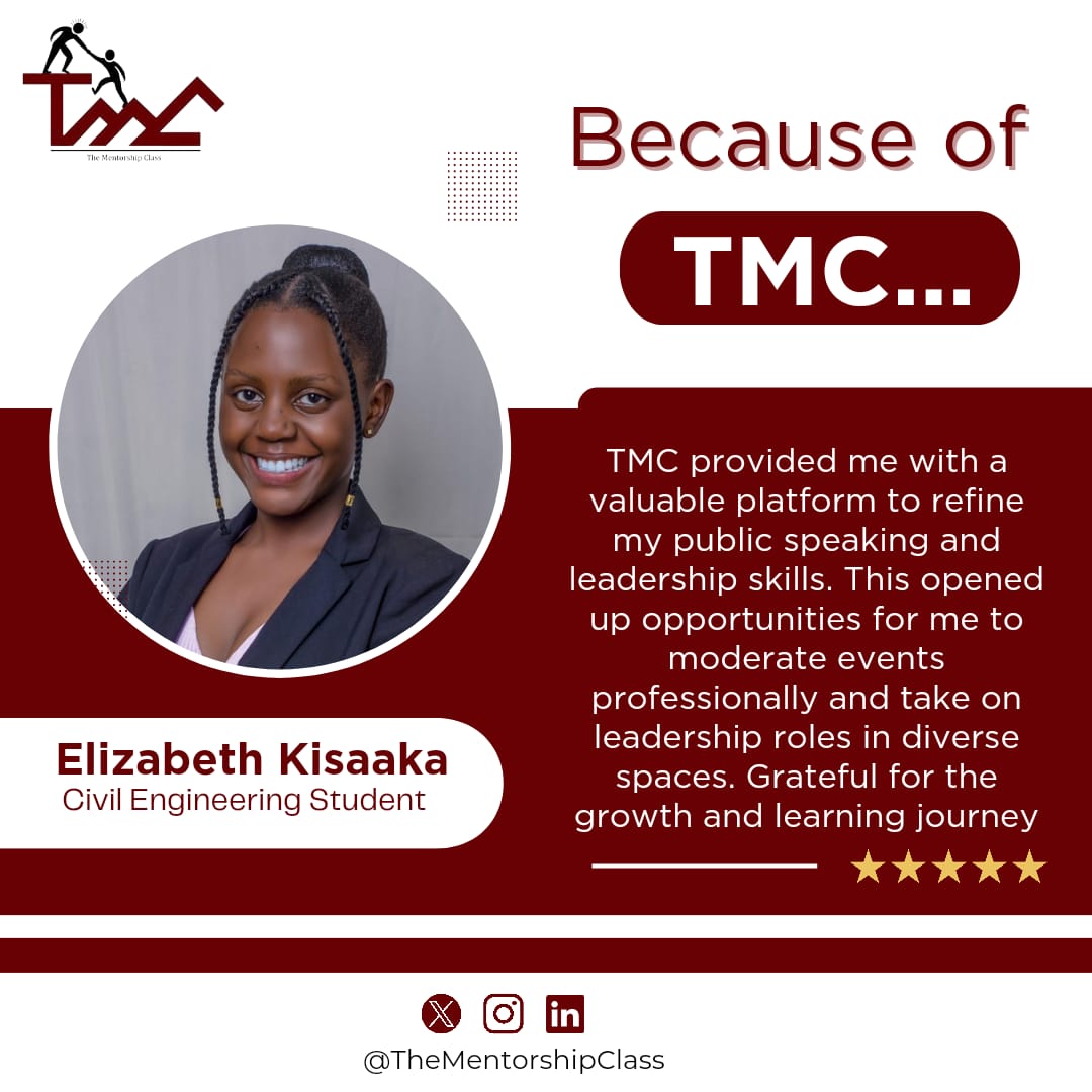 At The Mentorship Class, we love to see our mentees grow their leadership and public speaking skills.✨

Elizabeth Kisaaka testifies to how the skills have opened up many opportunities for her and is grateful for her experience.🤗

#TheMentorshipClass
#TMC2024
#TestimonyTime