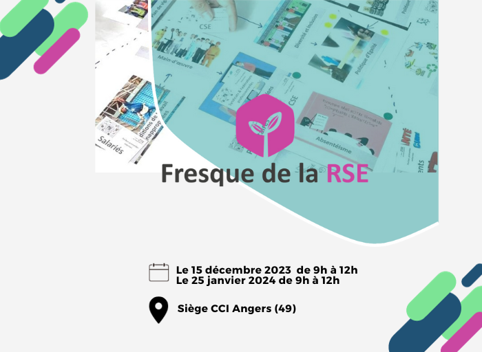 📣 Le Tour de France de la 𝐅𝐫𝐞𝐬𝐪𝐮𝐞 𝐝𝐞 𝐥𝐚 𝐑𝐒𝐄 fait étape en Anjou ❕❗

🧩Cet atelier est idéal et vous fera gagner du temps si vous voulez mieux comprendre la RSE.

🌟 Bénéficiez de l'offre spéciale : 1 inscrit.e = 1 invité.e

Inscriptions ➡️ lnkd.in/dAAqT4BB