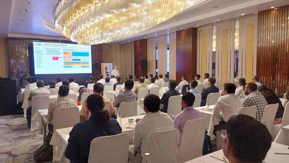 #EtherCAT Seminar Series #India 2023:
We had many participants in #Pune and #Bengaluru, interested in Industrial #Ethernet and EtherCAT.

Thanks to everybody joining us in India as well as to <a href="/beckhoff/">Beckhoff Automation</a> for sponsoring this seminar series.