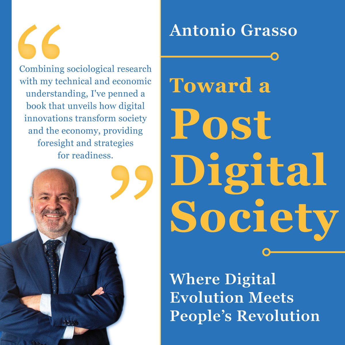 I am excited to present my latest book, "Toward a Post-Digital Society," a comprehensive, visionary exploration of the profound changes shaping our society in the digital era. This book represents my endeavor to understand and articulate the future of human-technology synergy,