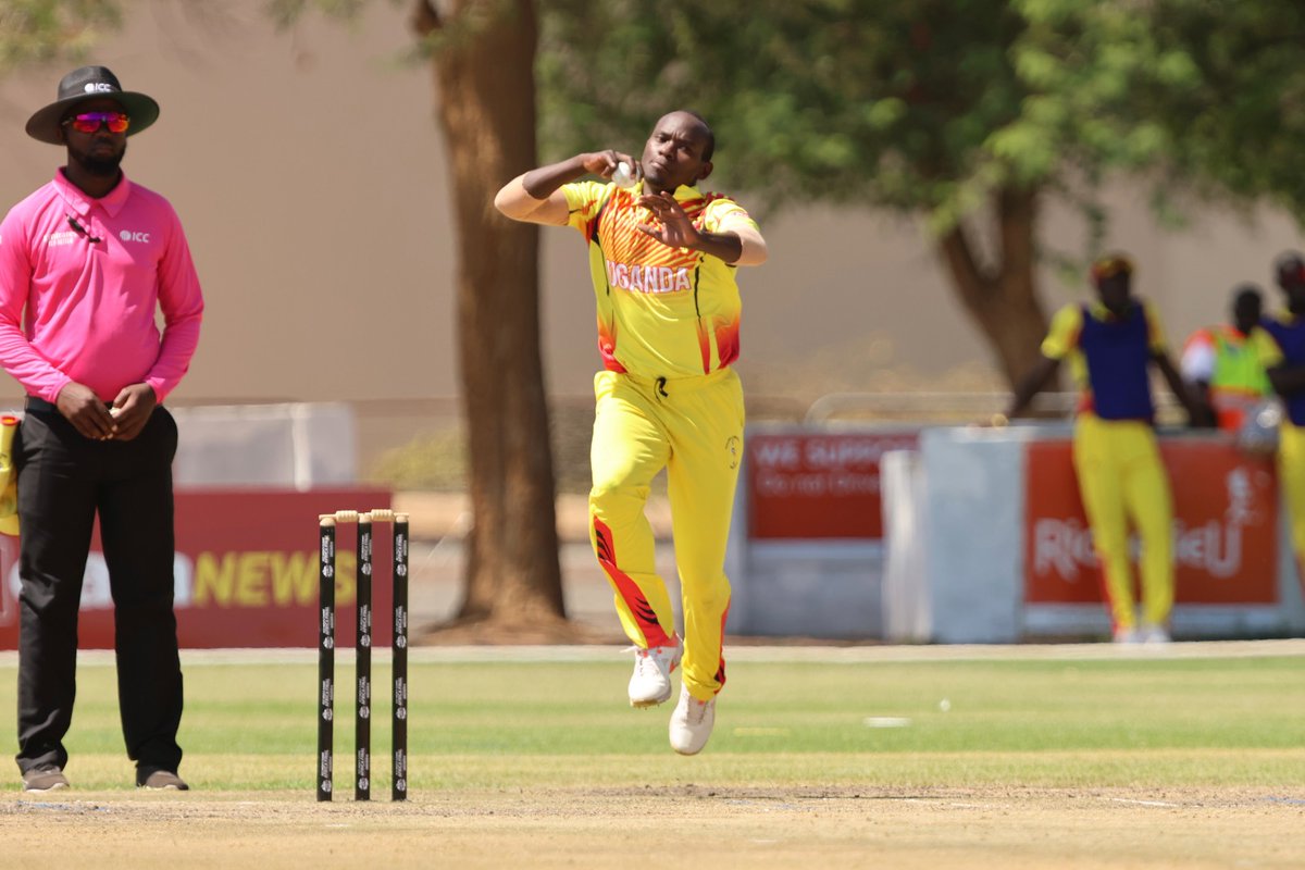 CricketUganda's tweet photo. Match Day - #ICCT20WCQ

Game 6 - Result
Rwanda 🇷🇼  65/10
Uganda 🇺🇬 66/1 
Uganda won by 9 wickets
(with 71 balls to spare)
MOM; Alpesh Ramjani

We're going for the 'BIG DANCE' to  the  T20 World Cup in the West Indies &amp; USA🇺🇸.

#CricketCranesInColour
#Twaake @PlasconUganda https://t.co/or96A4h0YB