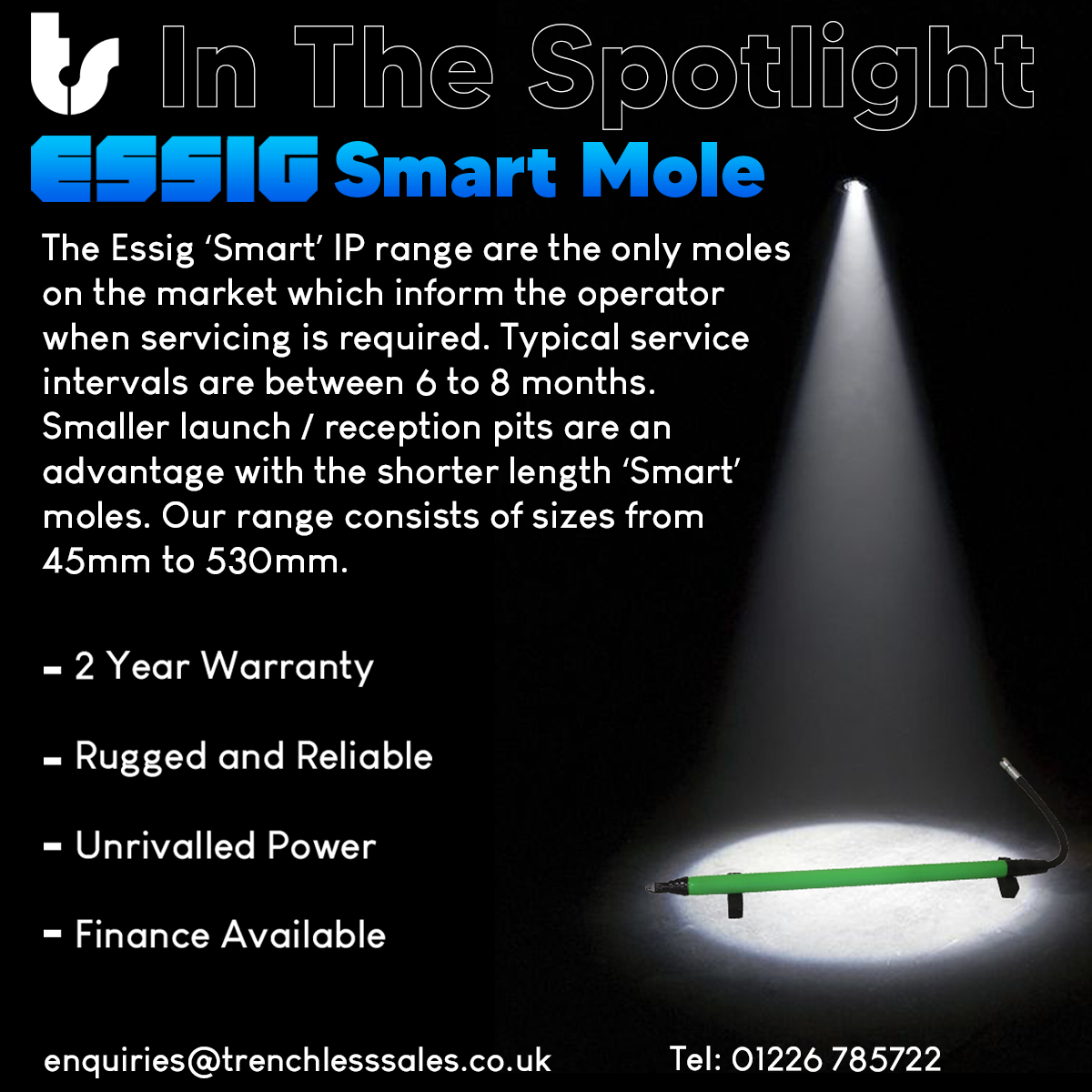 trenchlesssales's tweet image. In The Spotlight this week.... Essig 'Smart' Mole

Our team of skilled technicians, are also able to help you with all your mole servicing and repair needs🔧

Interested? Contact us:

📞 01226 785722
📧 enquiries@trenchlesssales.co.uk

#essig #moling #trenchless #nodig