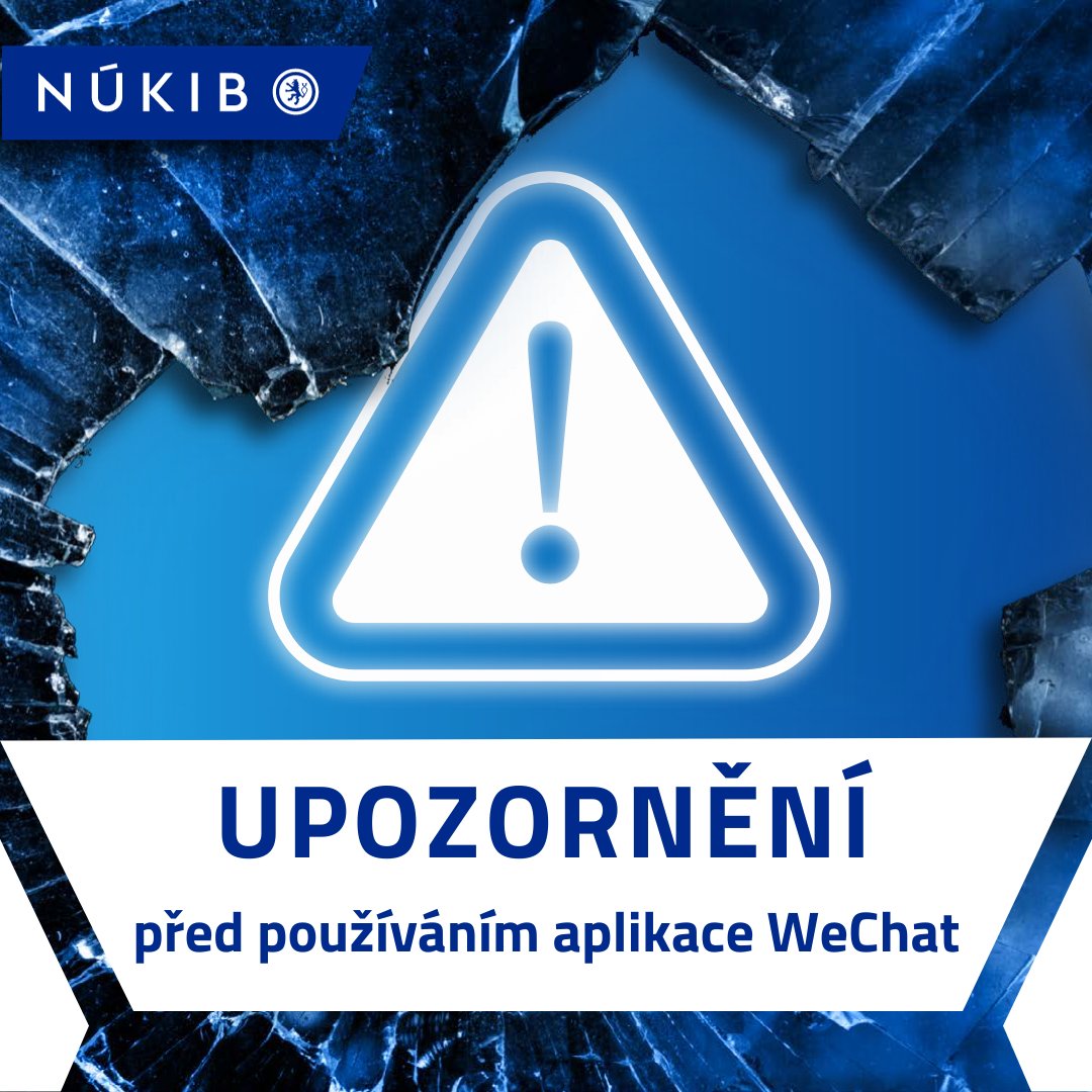 NUKIB_CZ's tweet image. NÚKIB vydal UPOZORNĚNÍ před kyberbezpečnostní hrozbou spojenou s používáním aplikace WeChat společnosti Tencent.
Více informací, včetně doporučení, jak s aplikací pracovat, pokud je to nezbytně nutné, a důvodů pro vydání upozornění, najdete zde 👉 nukib.cz/cs/infoservis/…