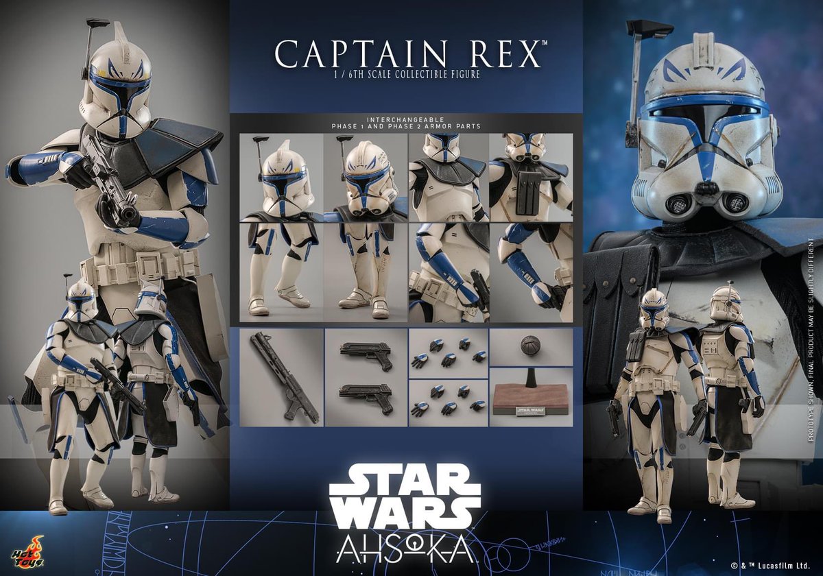 Mando3Updates's tweet photo. Hot toys @hottoysofficial has announced a brand new Captain Rex figure from ‘Ahsoka’.
#TheMandalorian #bobafett #grogu #ahsoka #starwars #thrawn #SabineWren #sabine #HeraSyndulla #droidchopper #huyang #anakin #thrawn #ezra https://t.co/CmxnOjOepc