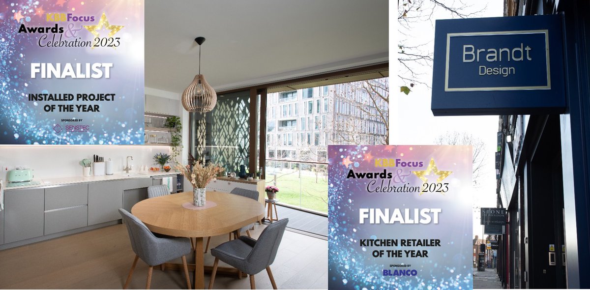Today is the @kbbfocus Awards & Celebration 2023 and Brandt Design is shortlisted for 'Installed Project of the Year' and 'Kitchen Retailer of the Year' 🤞🤞 Good luck to everyone involved and we will see you later! #kbbfocusawards #finalists #brandtdesign