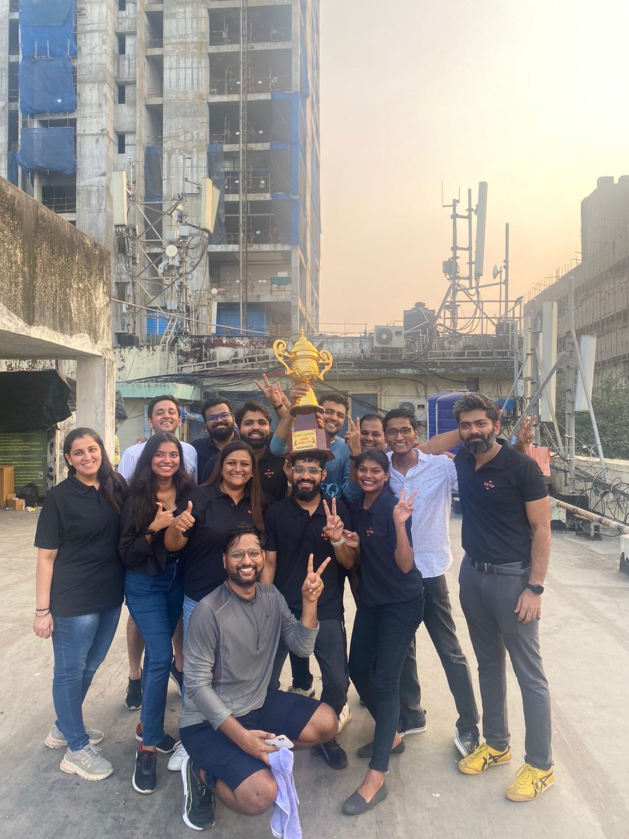 SetuIndia's tweet photo. 🏏 Setu Nutrition Box Cricket Tournament, Mumbai! 🏆 Teams battled fiercely in 5-over matches. Congrats to our trophy winners and kudos to Bhavesh &amp; Amir, the standout Best Bowlers! 🏅🎳 Thanks for the teamwork and memorable moments. 💪🤝 #CricketFever #SetuCricket #SetuNutrition https://t.co/mQSHRemg3Z