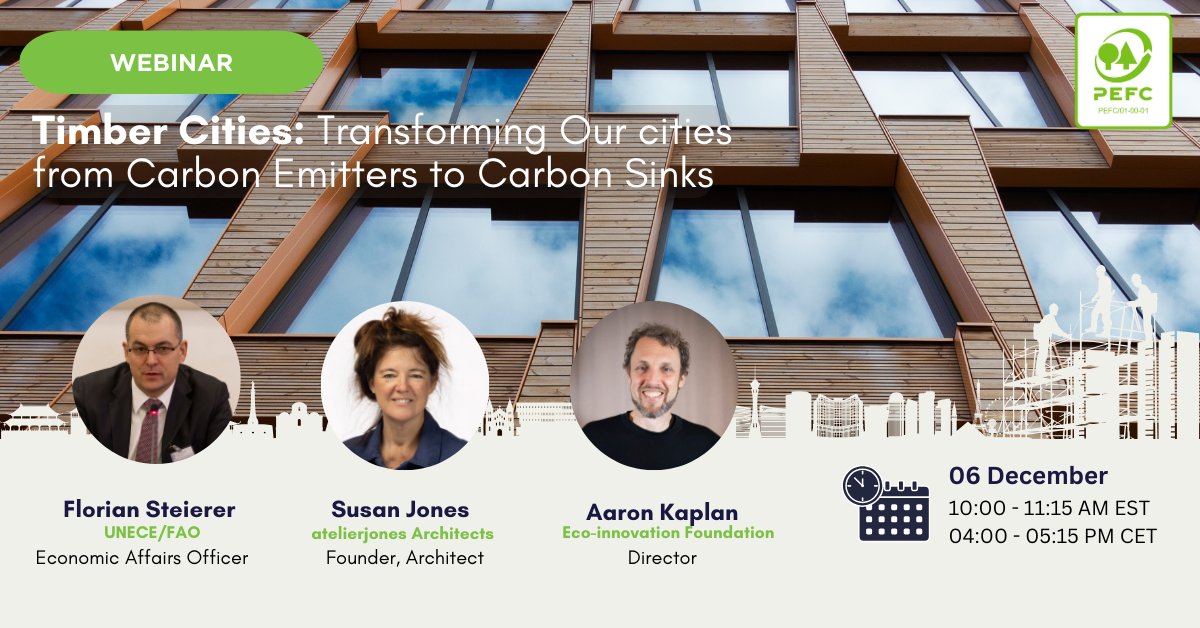 Attention #BuiltEnvironment professionals! 🏡🌳 Our upcoming webinar is for YOU! Our expert panel will share their insights on the benefits of using timber to build the cities of the future. Join us on 6 December at 16:00 CET! Register here 👉 treee.es/TimbCitSoME