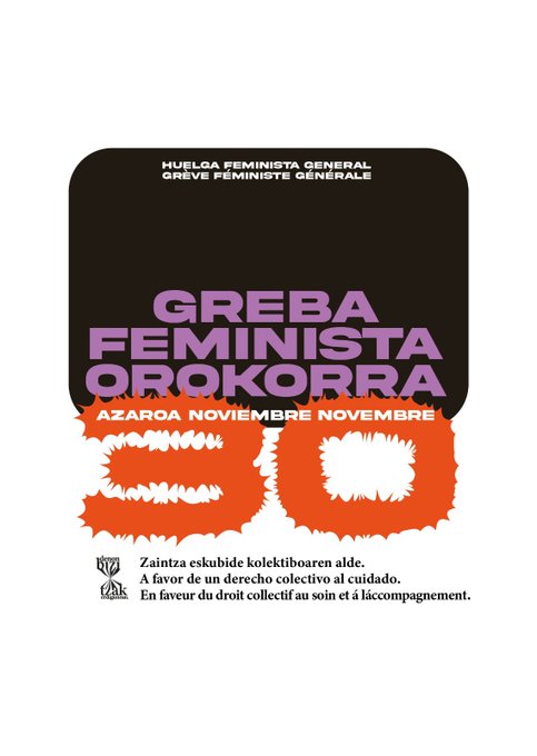 somoshari's tweet photo. Greba hau zergatik egiten dugun pentsatzeko tarte bat hartu dugu. Nekatuta, gainezka eta kezkatuta gaudelako. Ahal dugulako goaz grebara. Zainketa-sistema publikoa eskatzera goaz!   #Az30Nov #GrebaFeministaOrokorra #ZaintzaEskubideKolektiboa https://t.co/hzDDJMXcbe