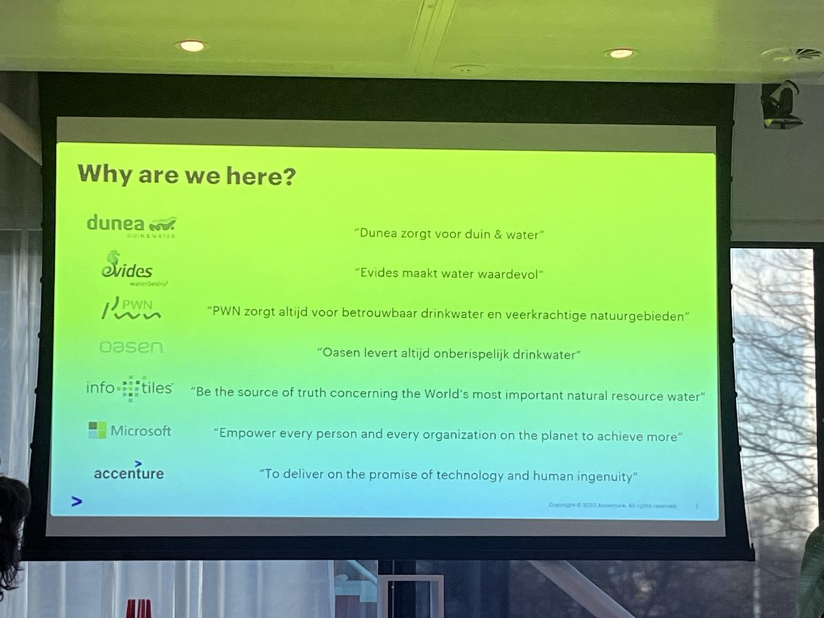 A day packed with insights at yesterday's Water Inspiration Event at the MTC Amsterdam - Microsoft Technology Center 🚰 

Huge thanks to KWR Water, Dunea, Evides, PWN, Oasen, Microsoft, 4impact, and Accenture for joining and engaging!

#WaterInspiration #DigitalTransformation