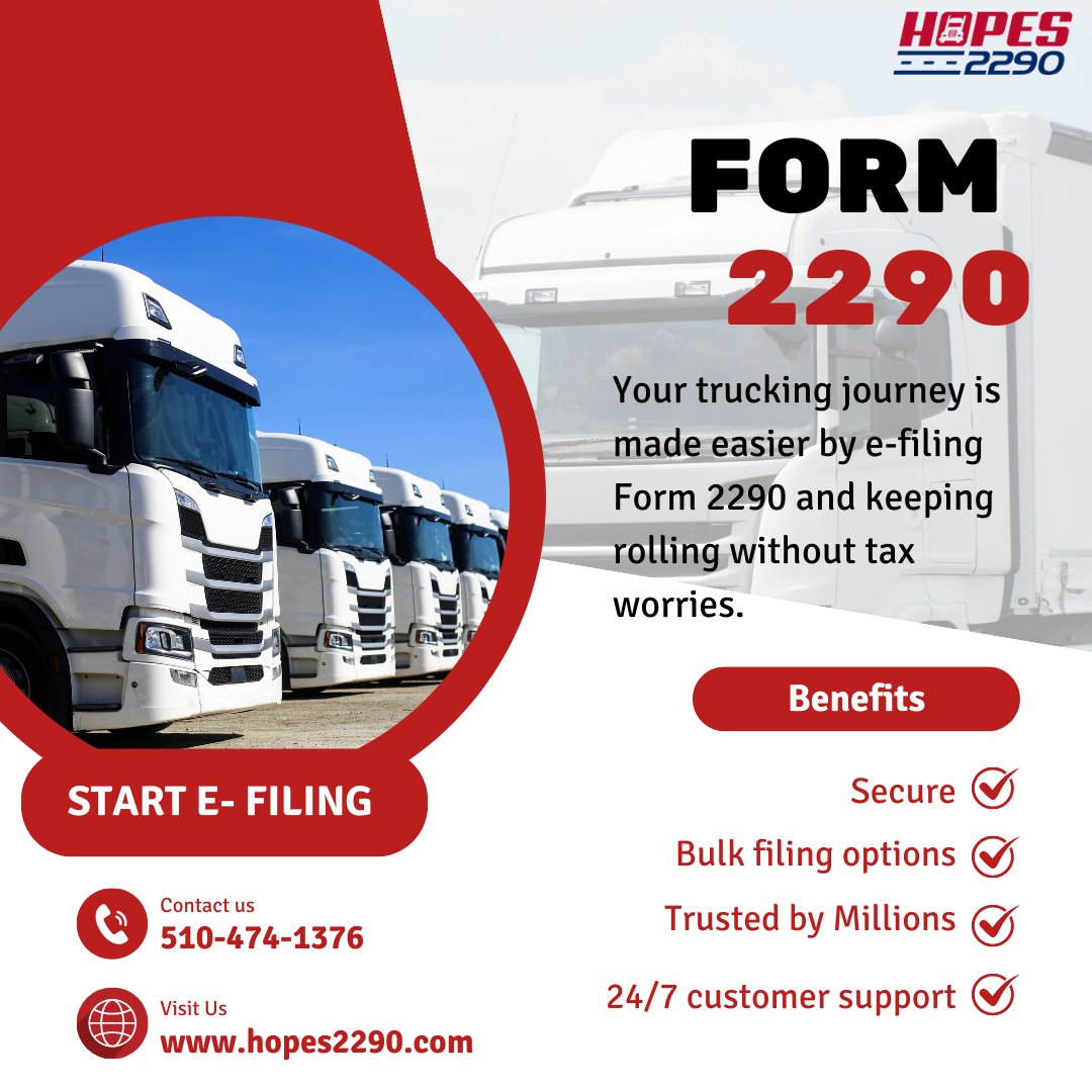 Your trucking journey is made easier.#Form2290EFile #truckdaily #truckerlife #truckerlifestyle #truckernation #efile2290 #HVUT #2290filing #TaxSolutions #EffortlessFiling #TaxSavings #truckindailybackinhi #2290Deadline #BigRigNation #TruckersUnion #HeavyVehicleTax #Form2290Online