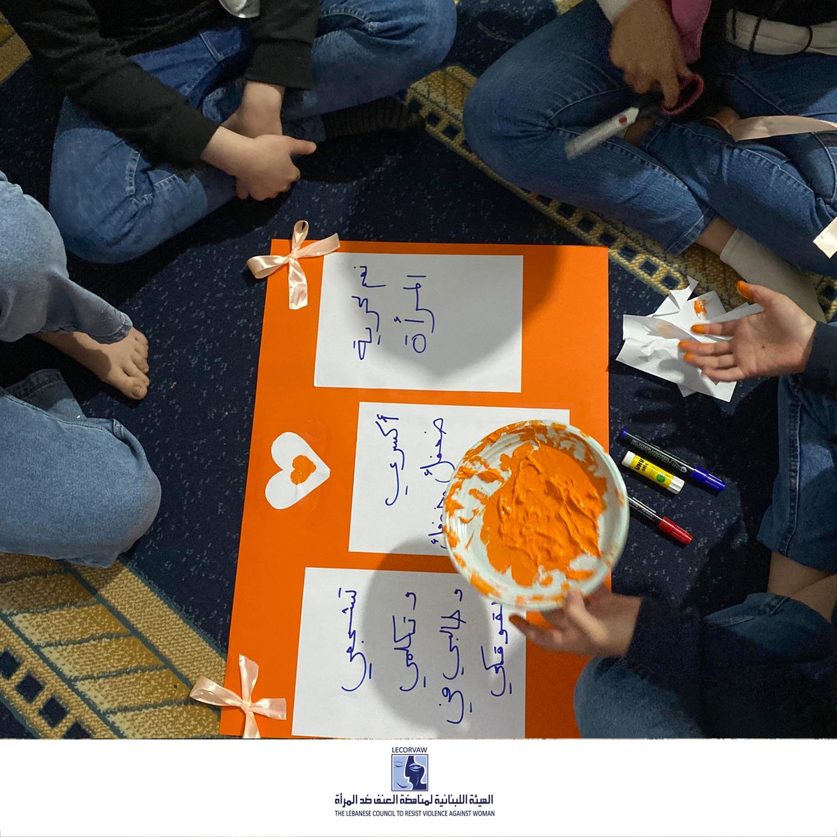 Lecorvaw's tweet photo. ضمن فعاليات حملة ال١٦ يوم لمناهضة العنف ضد المرأة , أقامت الهيئة اللبنانية بالتنسيق مع لجنة الانقاذ الدولية نشاط ترفيهي في شمال لبنان.
@rescueorg
#الهيئة_اللبنانية_لمناهضة_العنف_ضد_المرأة
#لا_عذر #١٦يوم #وقفة_لوقف_العنف #لا_للعنف
#NoExcuse #16Days #OrangeTheWorld #EndGBV
#16Days https://t.co/89GEAgmzin