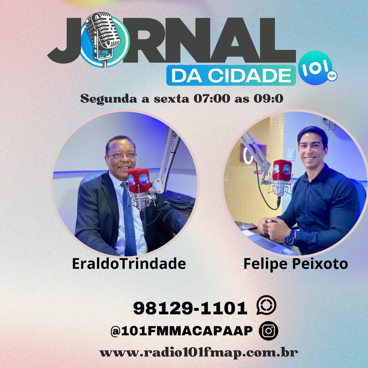 101fmap's tweet image. Jornal da Cidade pela rádio 101 Fm Macapá.   

Acompanhe as principais notícias do Amapá e do Mundo.  Participe do jornal através do número 981291101 e das redes sociais @101fmmacapaap   

Estamos ao vivo  nesta Quinta-feira 30/11/23  

👇🏽👇🏽👇🏽👇🏽  

instagram.com/101fmmacapaap/…